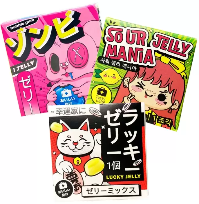 ����� ��������� �� 3-� ���� (Sour Jelly Mania,  Pink bear ���� ���,  Lucky Jelly)