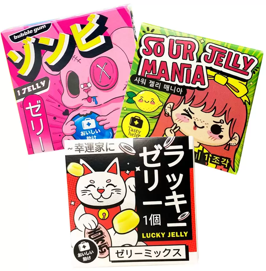 ����� ��������� �� 3-� ���� (Sour Jelly Mania,  Pink bear ���� ���,  Lucky Jelly)