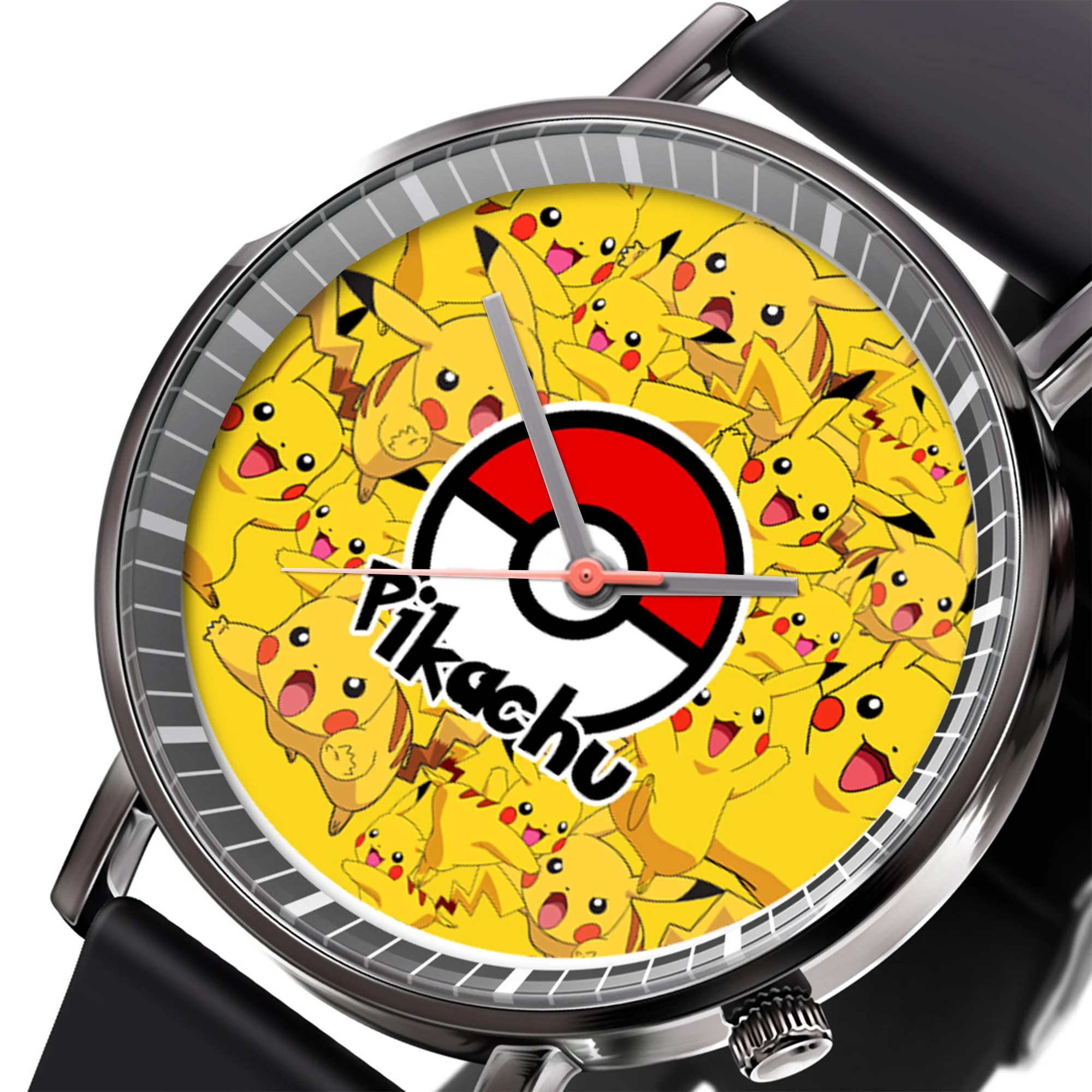 ���� Pikachu Leather Band Wrist Watch Personalized