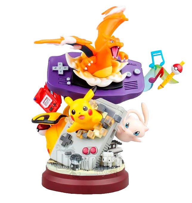 ������� ������� Pocket Monsters Pikachu with Charizard and Game Devices Statue