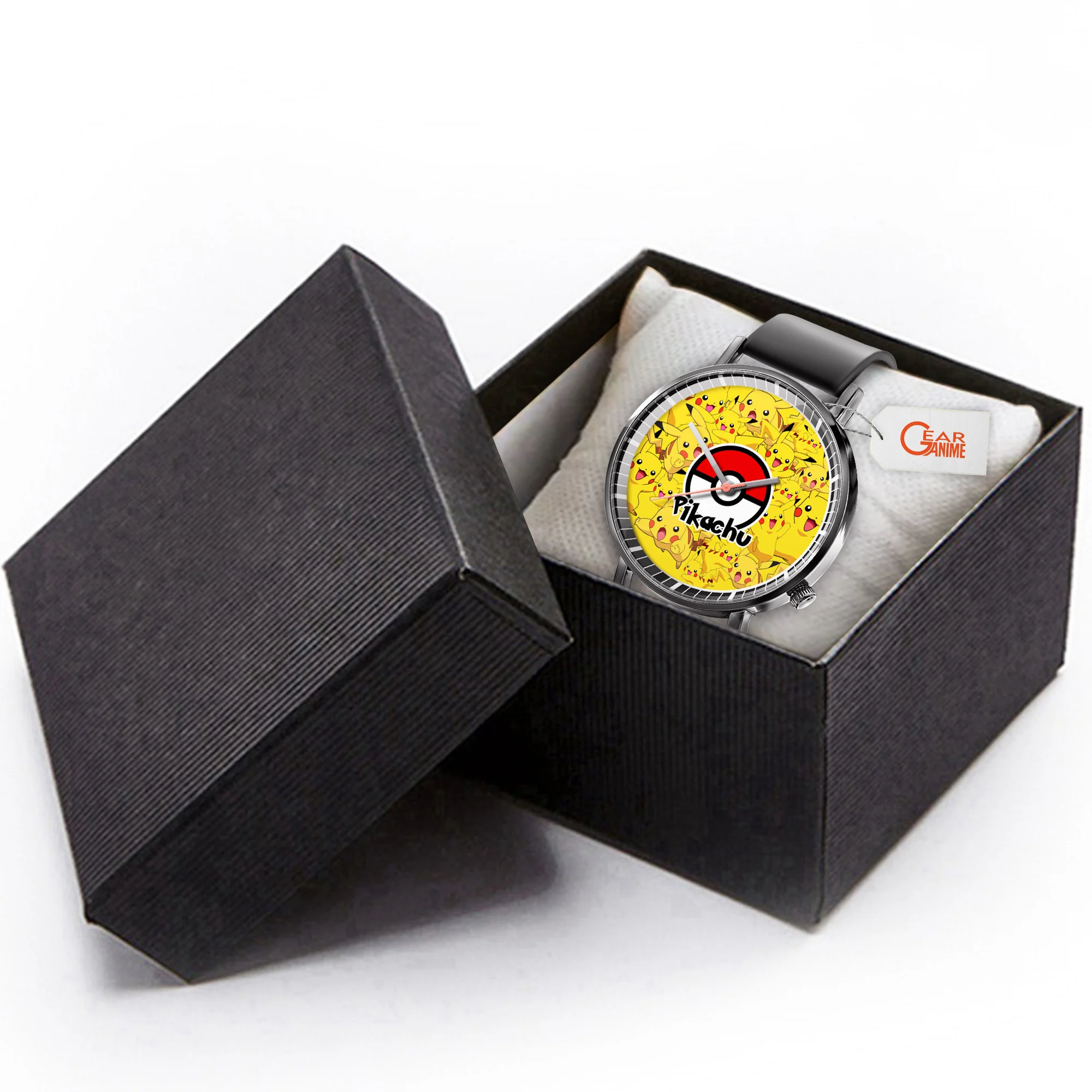 ���� Pikachu Leather Band Wrist Watch Personalized