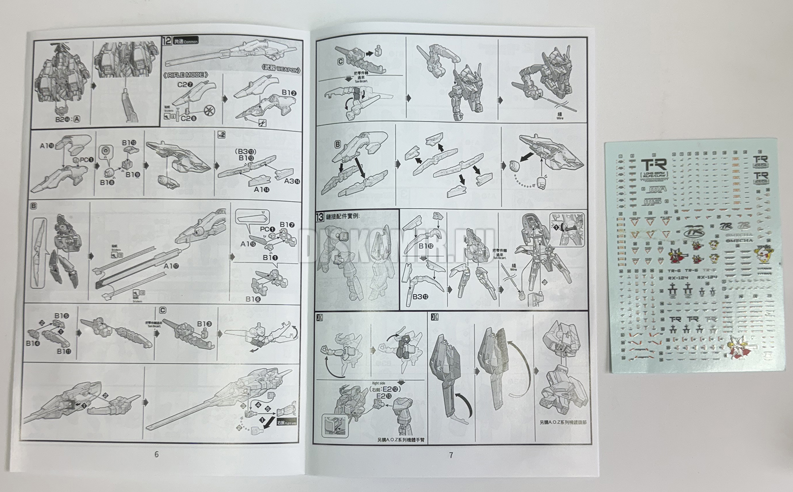 ������� ������� ������ HG 1/144 TR-6 Hazel 2 Woundwort AOZ ARZ-124 Fighter �����