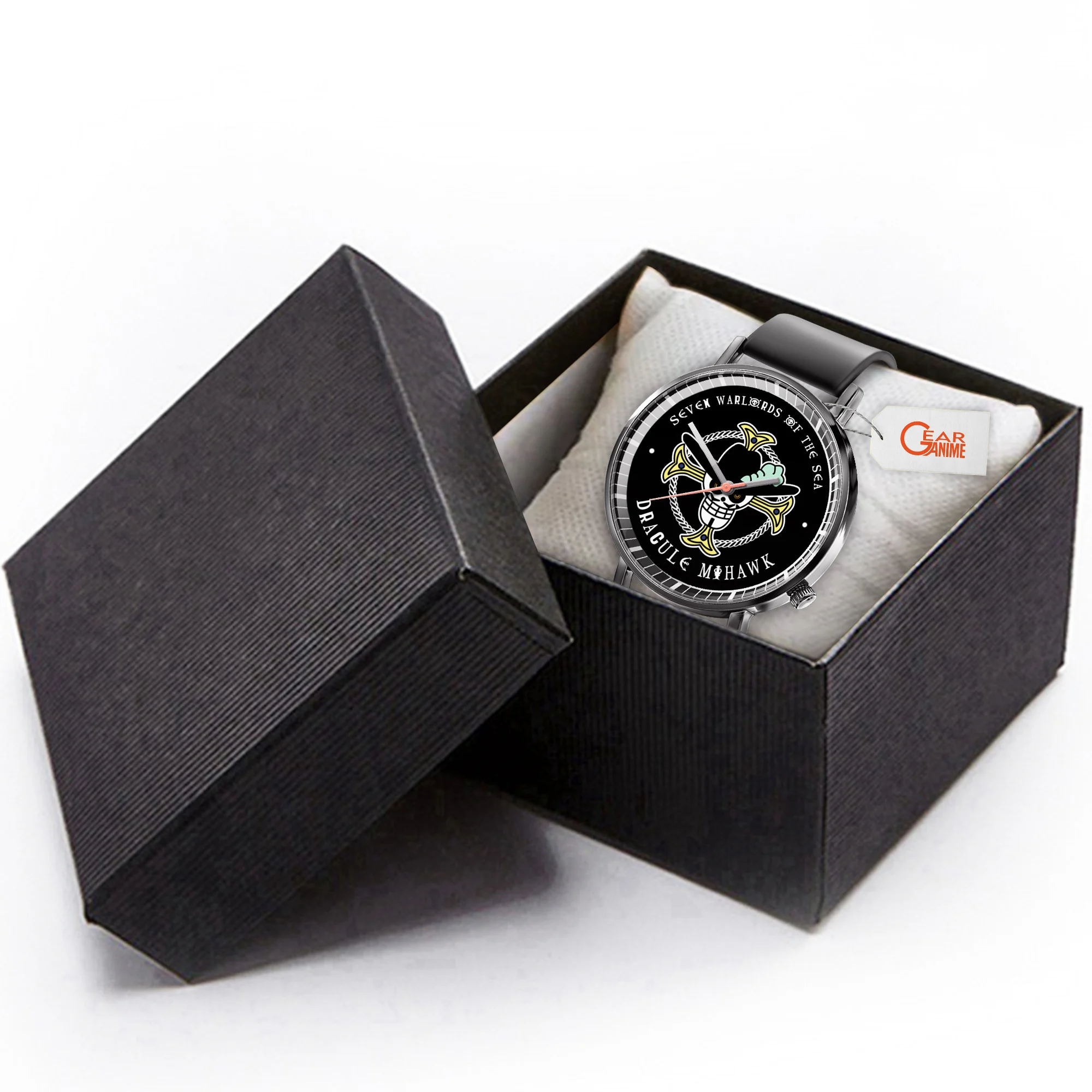 ���� Dracule Mihawk Symbol Leather Band Wrist Watch Personalized